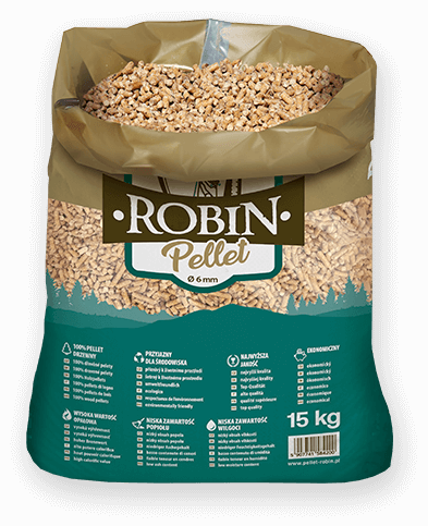 worek pelletu opałowego Robin do kupienia w Międzyrzecu Podlaskim lub sklepie internetowym